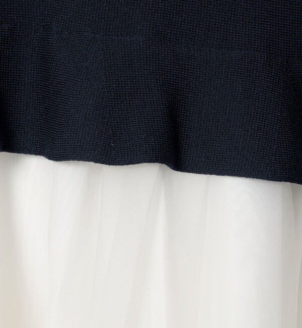 UNITED ARROWS「オーガンジー レース コンビ ニット ‐ウォッシャブル‐」|ニット・セーター|