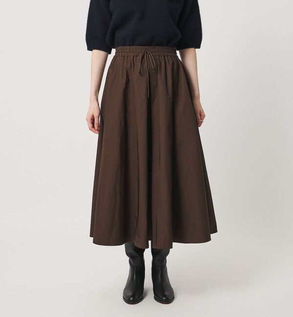 UNITED ARROWS「タフタ ジップ フレアスカート ‐ウォッシャブル‐」|フレア|