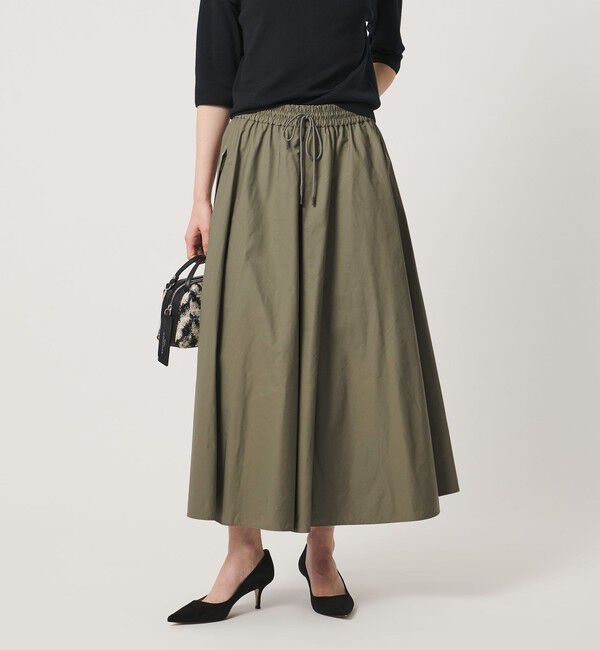 UNITED ARROWS「タフタ ジップ フレアスカート ‐ウォッシャブル‐」|フレア|