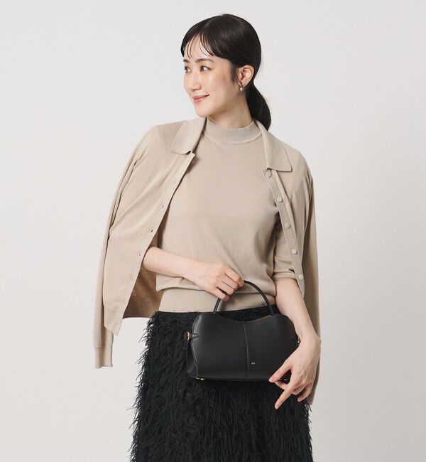 UNITED ARROWS「５分袖 ミニ ハイネック ニット ‐ウォッシャブル‐」|ニット・セーター|