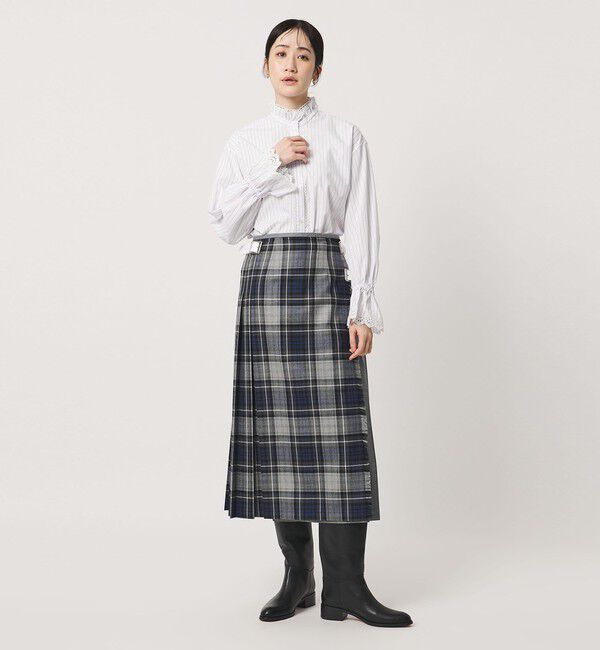 UNITED ARROWS「エンブロイダリー スタンドフリル シャツ」|シャツ・ブラウス|