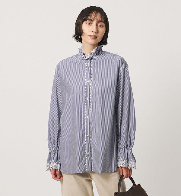 UNITED ARROWS「エンブロイダリー スタンドフリル シャツ」|シャツ・ブラウス|その他7