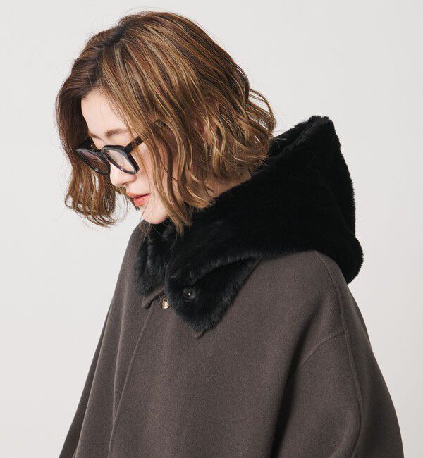 conte「＜conte＞フェイクファー フード BLACK」|その他|
