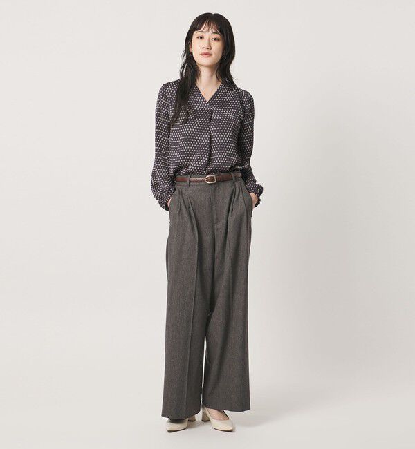 UNITED ARROWS「MANTECO 2タック ワイドパンツ」|スラックス|