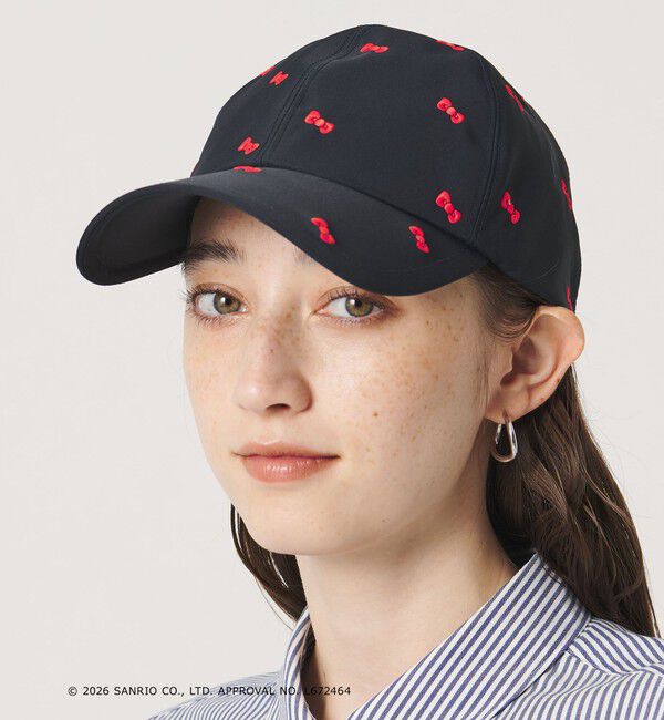 UNITED ARROWS「＜HELLO KITTY &times; UNITED ARROWS＞リボン/エンブロイダリー キャップ UV」|キャップ・キャスケット|
