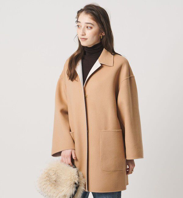 UNITED ARROWS「バイカラー リバー ステンカラー コート」|ステンカラーコート|