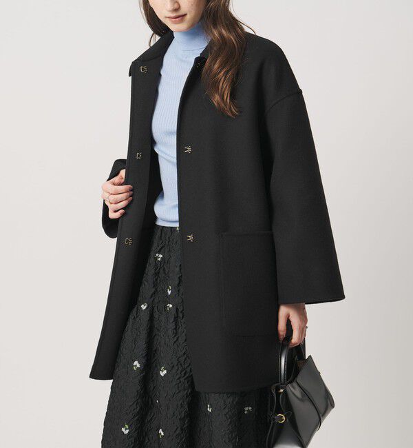 UNITED ARROWS「バイカラー リバー ステンカラー コート」|ステンカラーコート|