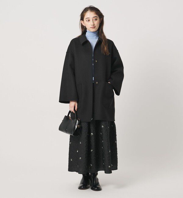 UNITED ARROWS「バイカラー リバー ステンカラー コート」|ステンカラーコート|