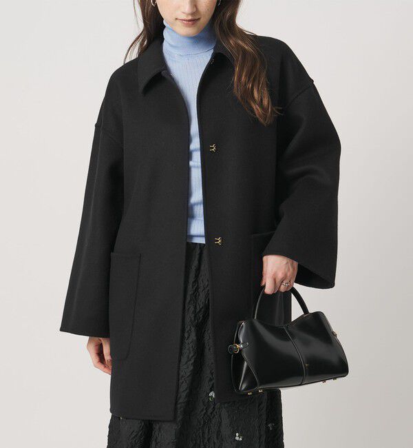 UNITED ARROWS「バイカラー リバー ステンカラー コート」|ステンカラーコート|