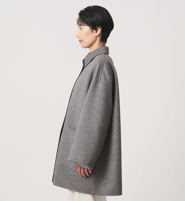 UNITED ARROWS「バイカラー リバー ステンカラー コート」|ステンカラーコート|