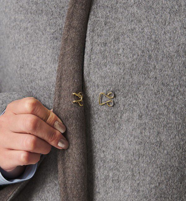 UNITED ARROWS「バイカラー リバー ステンカラー コート」|ステンカラーコート|