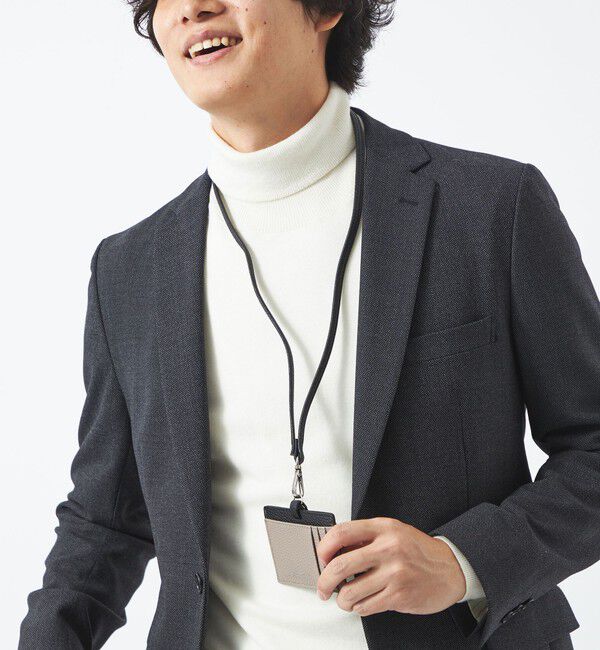 UNITED ARROWS green label relaxing「シボ レザーライク ID ホルダー」|名刺入れ・カードケース|