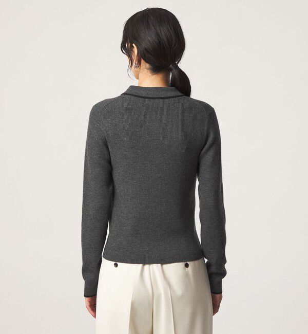 UNITED ARROWS green label relaxing「ウール リブ 襟付き ニット カーディガン ウォッシャブル」|カーディガン|
