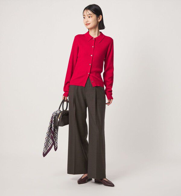 UNITED ARROWS green label relaxing「［size SHORT/TALLあり］Daily Chic サキソニー ワイド パンツ」|スラックス|