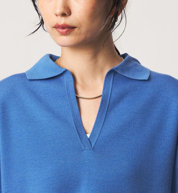 UNITED ARROWS green label relaxing「［size SHORTあり］ウール スムース スキッパー プルオーバー ウォッシャブル」|ニット・セーター|