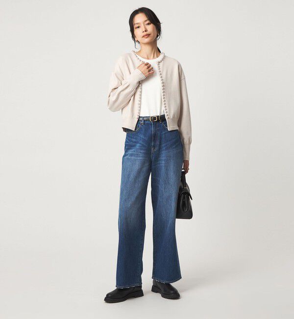 UNITED ARROWS green label relaxing「フェイクパール ボタン カーディガン ウォッシャブル」|カーディガン|