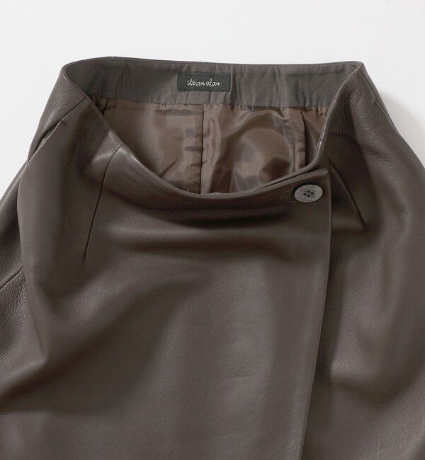 STEVEN ALAN「＜Steven Alan＞レザー ラップ ミニスカート」|スカート|