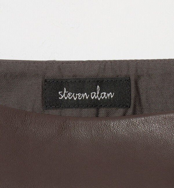 STEVEN ALAN「＜Steven Alan＞レザー ラップ ミニスカート」|スカート|