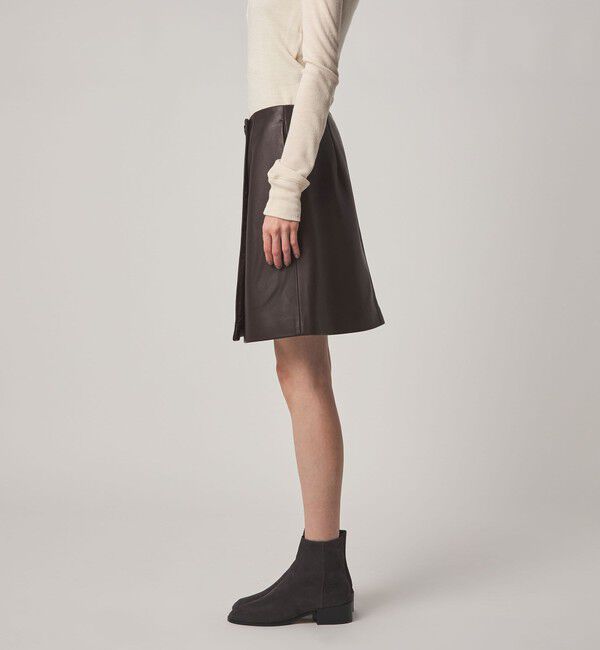STEVEN ALAN「＜Steven Alan＞レザー ラップ ミニスカート」|スカート|