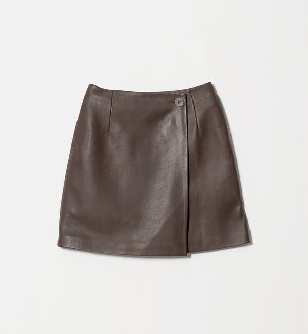 STEVEN ALAN「＜Steven Alan＞レザー ラップ ミニスカート」|スカート|