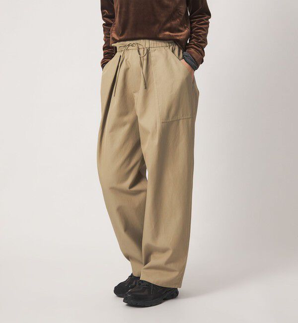 BEAUTY&YOUTH UNITED ARROWS「タック パッチポケット ドローストリング パンツ」|その他|OLIVE