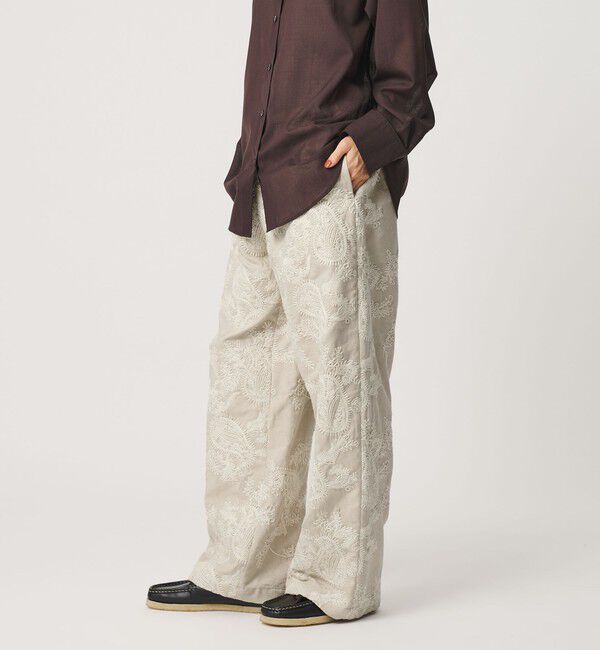 BEAUTY&YOUTH UNITED ARROWS「ジャガード ペイズリー エンブロイダリー ドローストリングパンツ」|その他|NATURAL