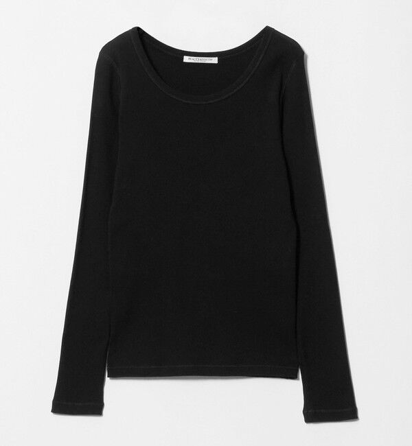 BEAUTY&YOUTH UNITED ARROWS「コットンリブ クルーネック ロングスリーブ」|Tシャツ・カットソー|BLACK