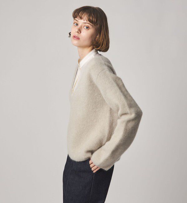 STEVEN ALAN「＜Steven Alan＞オーストラリアン ウール ミックス Vネック ニット」|ニット・セーター|