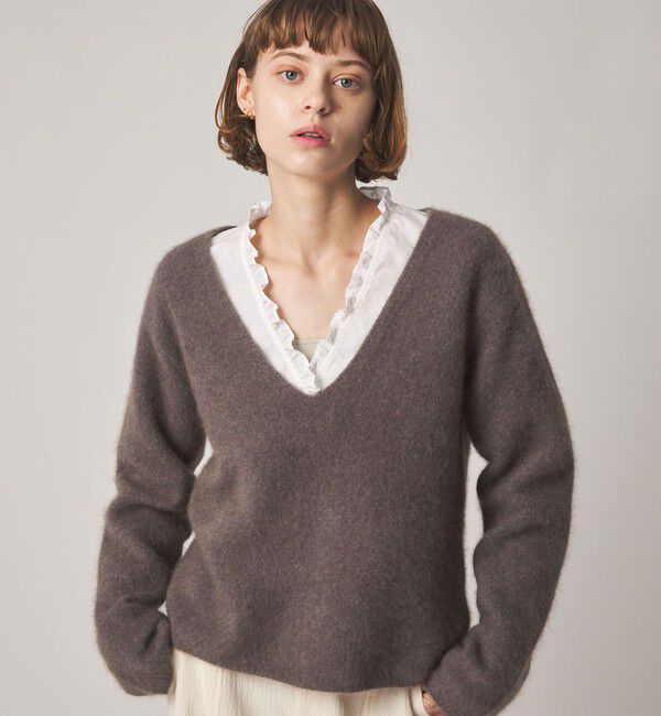 STEVEN ALAN「＜Steven Alan＞オーストラリアン ウール ミックス Vネック ニット」|ニット・セーター|