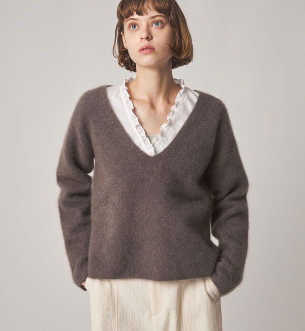 STEVEN ALAN「＜Steven Alan＞オーストラリアン ウール ミックス Vネック ニット」|ニット・セーター|