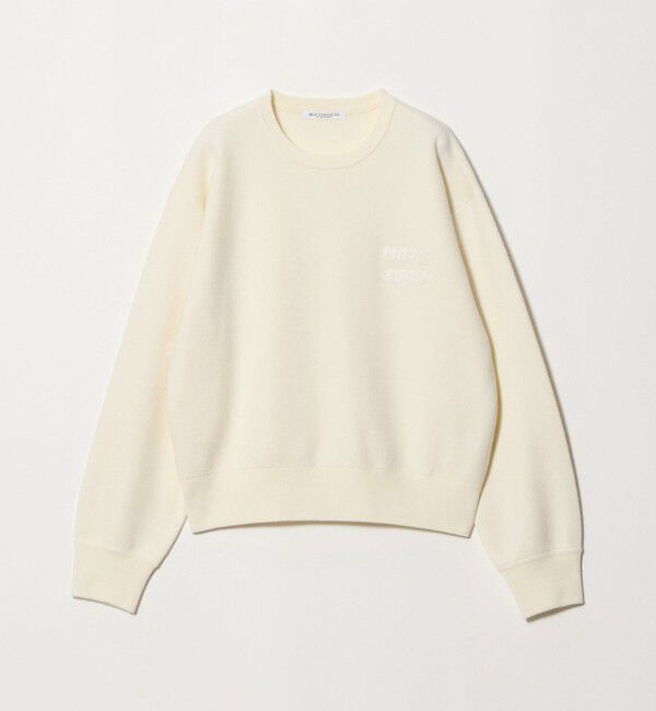 BEAUTY&YOUTH UNITED ARROWS「ロゴクルーネック ニットプルオーバー ウォッシャブル」|ニット・セーター|OFF WHITE