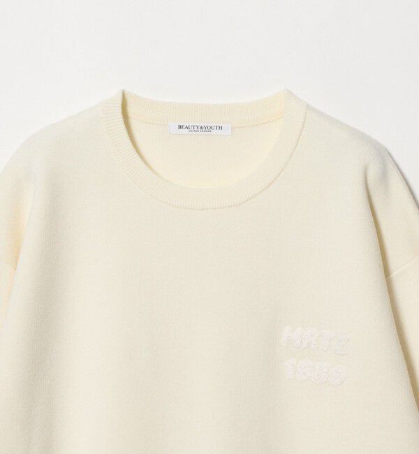 BEAUTY&YOUTH UNITED ARROWS「ロゴクルーネック ニットプルオーバー ウォッシャブル」|ニット・セーター|