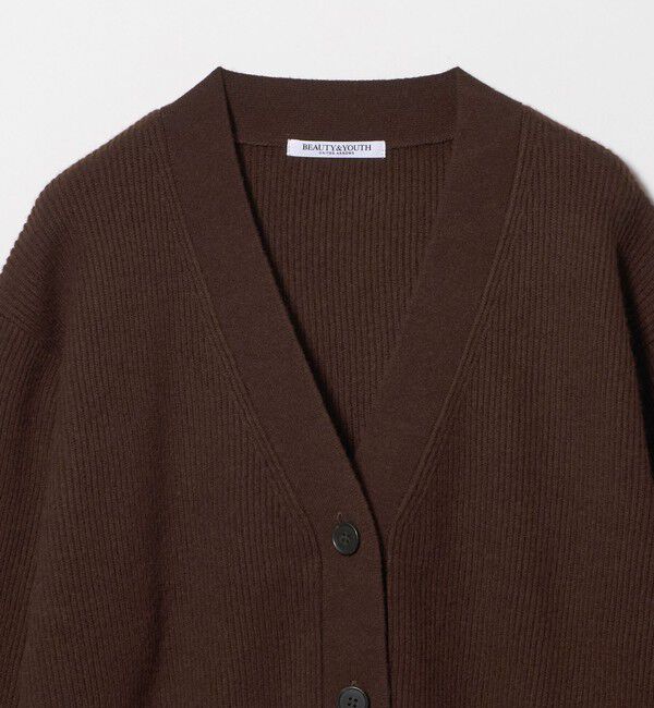 BEAUTY&YOUTH UNITED ARROWS「ウールブレンド 畦 Vネックカーディガン ウォッシャブル」|カーディガン|