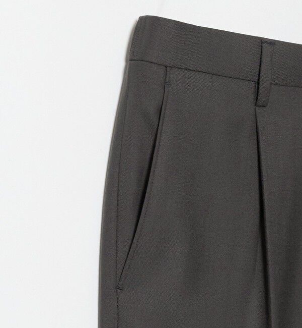 BEAUTY&YOUTH UNITED ARROWS「ストレッチ ウールブレンド ワンプリーツ テーパード パンツ NO.5 セットアップ対応」|チノ|