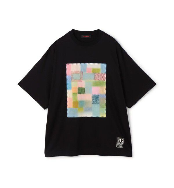 CABaN「CABaN スビンコットン モザイクプリントTシャツ」|Tシャツ・カットソー|18 ブラック系