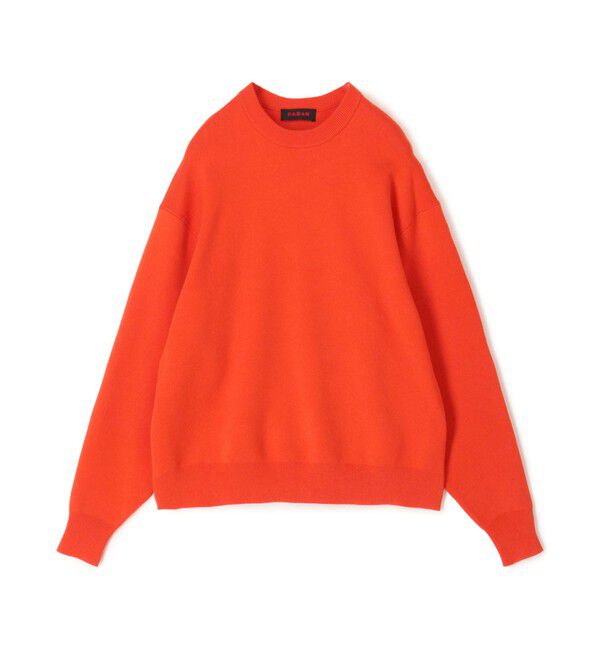 CABaN「コットンカシミヤ クルーネックプルオーバー」|ニット・セーター|29オレンジ