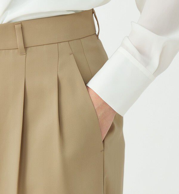 Ballsey「コットンライクサテン 2タックワイドパンツ」|その他|