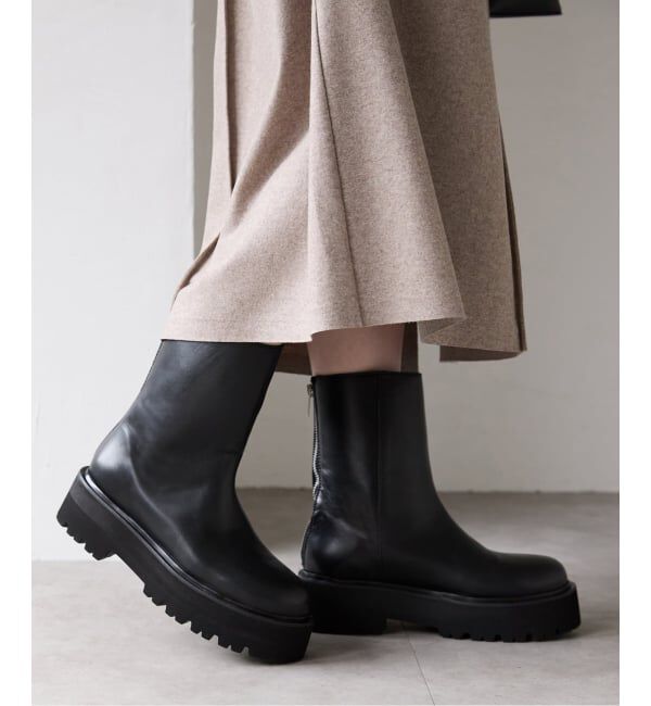 VERMEIL par iena「《追加2》CAMINANDO カミナンド 別注 ウシロZIPブーツ」|ショートブーツ|