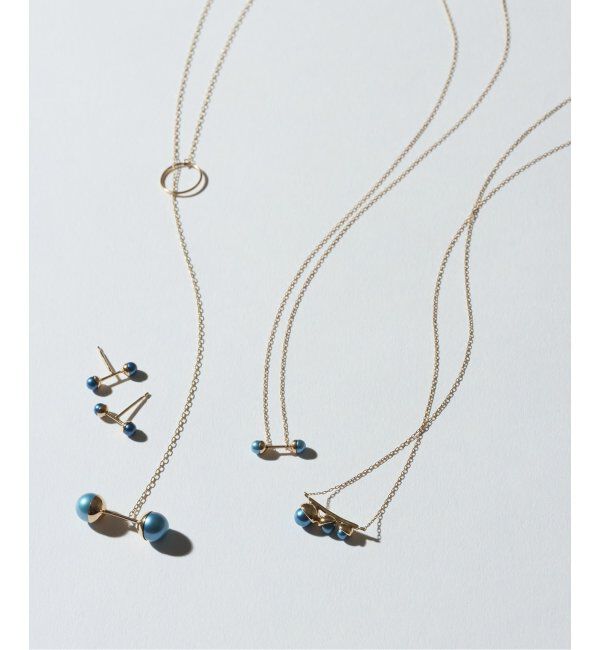 Lilas by Spick&Span「インディゴパール6mmバーモチーフYネックレス K10」|ネックレス|