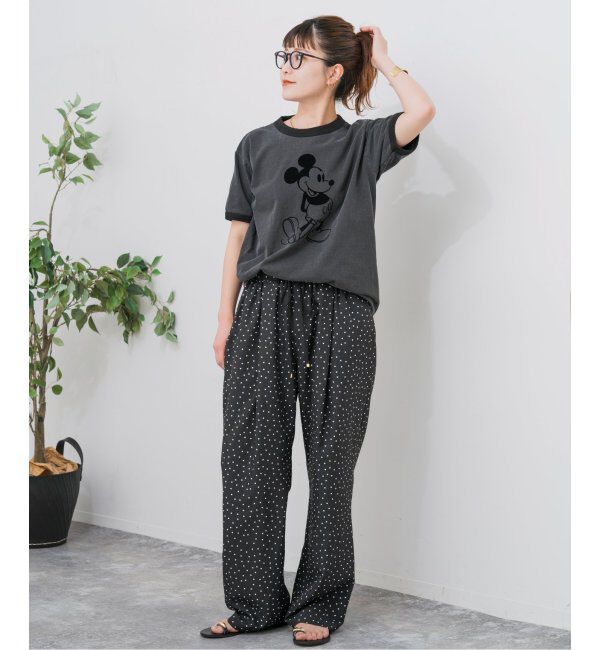 Spick and Span「《WEB限定 / 追加》ドットプリントイージーストレートパンツ」|スラックス|