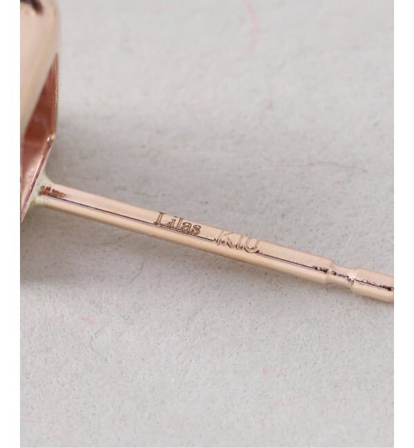 Lilas by Spick&Span「ライトアメジストスタッドピアス K10（両耳）」|ピアス|
