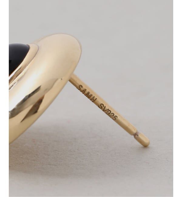 Spick and Span「《WEB限定予約》【SAMH by LILAS】ヴィンテージライクオニキスピアス SVK18GP(両耳)」|ピアス|