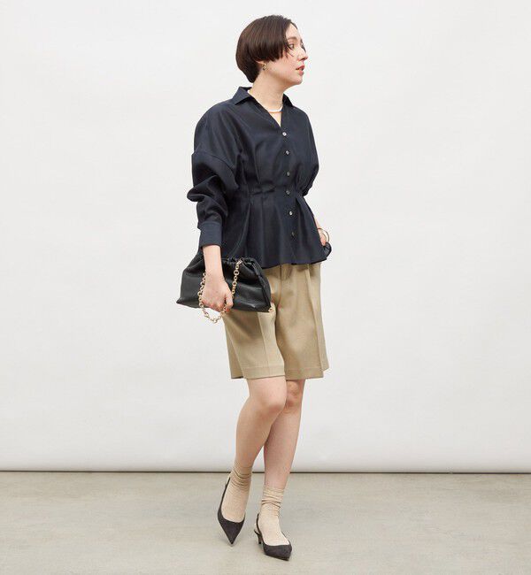 NOLLEY'S「《セットアップ対応》ウォッシャブルウール調ストレッチハーフパンツ」|その他|