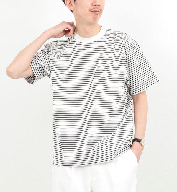 NOLLEY'S goodman「シルケットボーダーTシャツ / クルーネック / 26SS」|Tシャツ・カットソー|