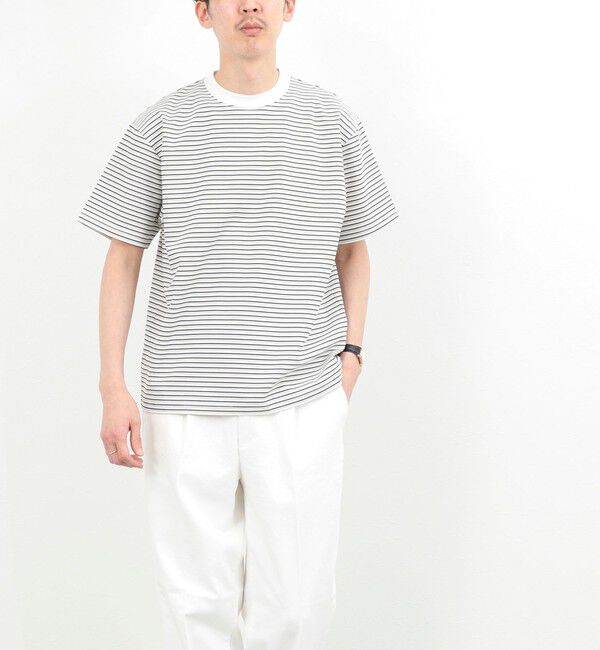 NOLLEY'S goodman「シルケットボーダーTシャツ / クルーネック / 26SS」|Tシャツ・カットソー|