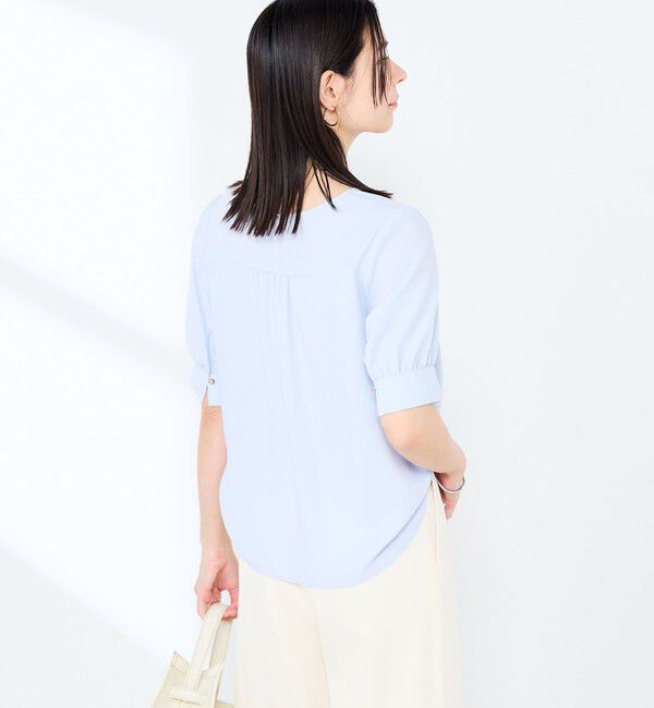 NOLLEY'S sophi「ウォッシャブルジョーゼットアシメラッフルブラウス」|シャツ・ブラウス|