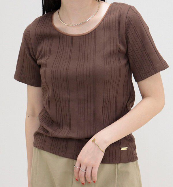 fredy emue「ランダムテレコ5分袖Tシャツ」|Tシャツ・カットソー|