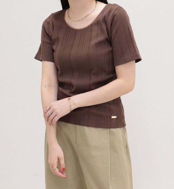 fredy emue「ランダムテレコ5分袖Tシャツ」|Tシャツ・カットソー|