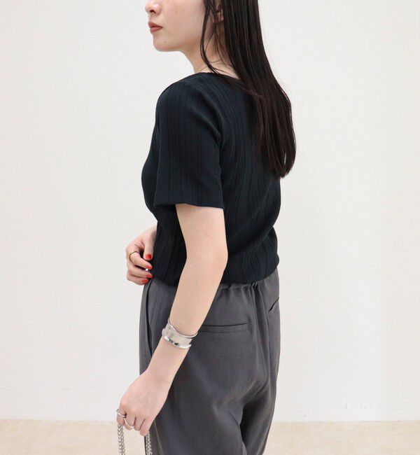 fredy emue「ランダムテレコ5分袖Tシャツ」|Tシャツ・カットソー|