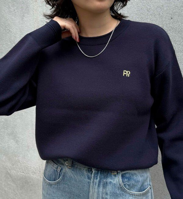 fredy emue「【WEB限定】FR刺繍スウェットニットプルオーバー」|ニット・セーター|